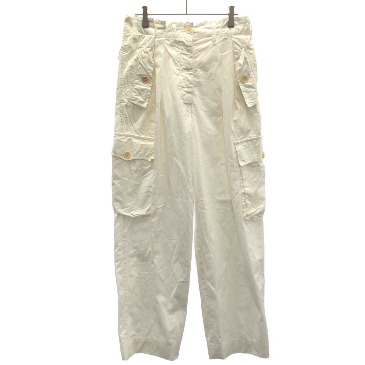 DRIES VAN NOTEN ドリスヴァンノッテン 20 SS マルチポケットカーゴトラウザーパンツ ホワイト 34