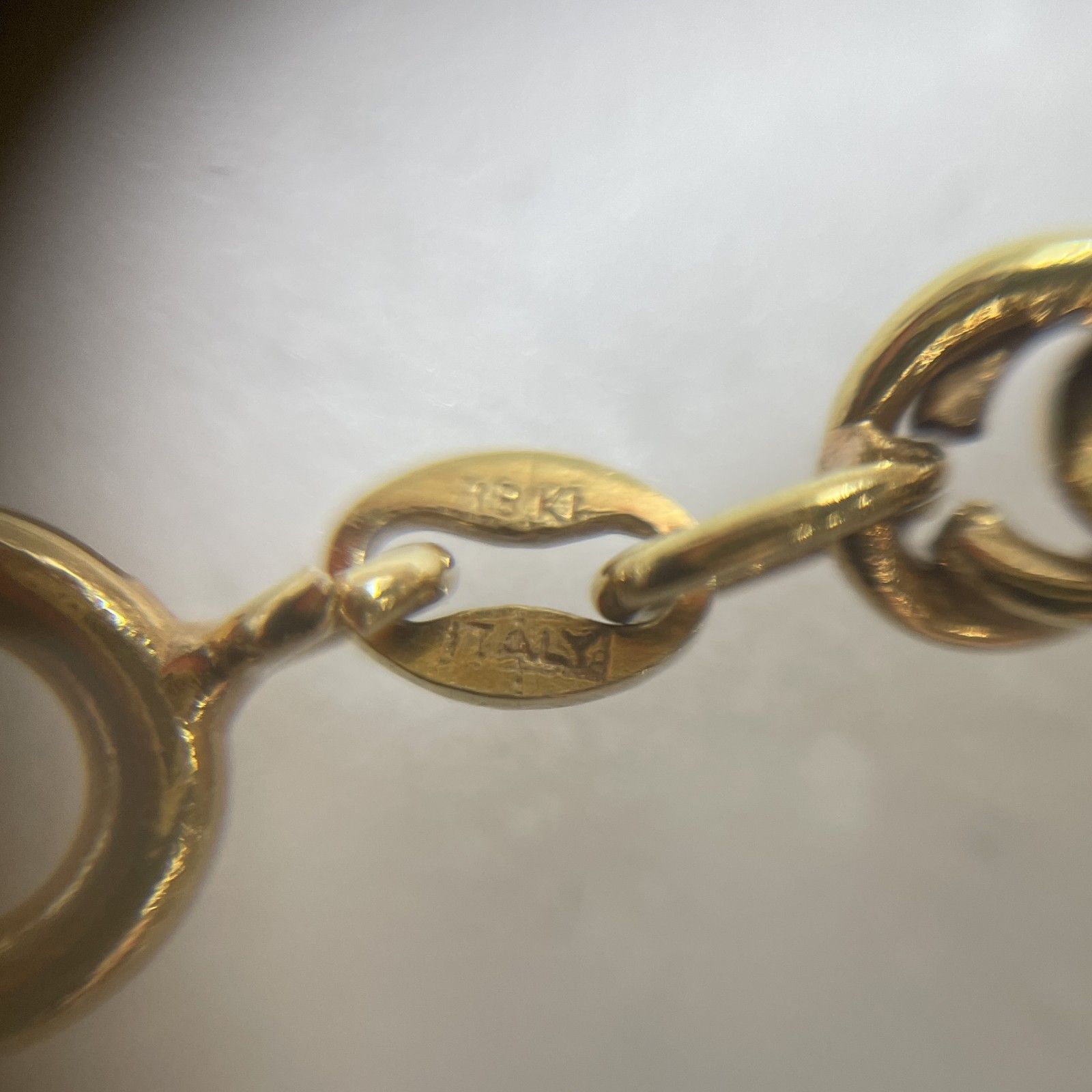 ☆ 18K/750刻印 後K 18金 ゴールド ツイストチェーンブレスレット