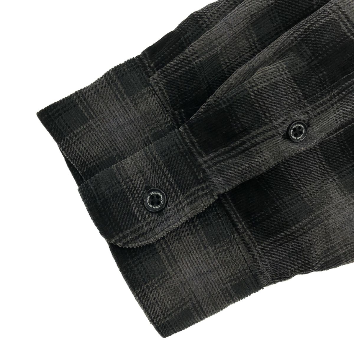 NEIGHBORHOOD ネイバーフッド 25AW CORDUROY CHECK SHIRT LS チェック