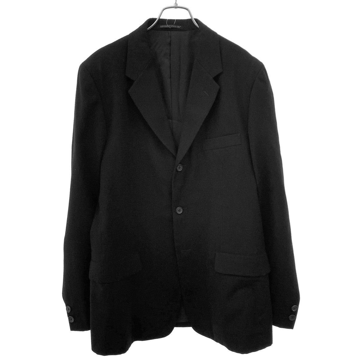 Yohji Yamamoto COSTUME D'HOMME ヨウジヤマモト コスチュームドオム 2002AW ウールフラノ3Bテーラードジャケット HM-J88-153 ブラック 4 Yohji Yamamoto COSTUME D'HOMME ヨウジヤマモト コスチュームドオム