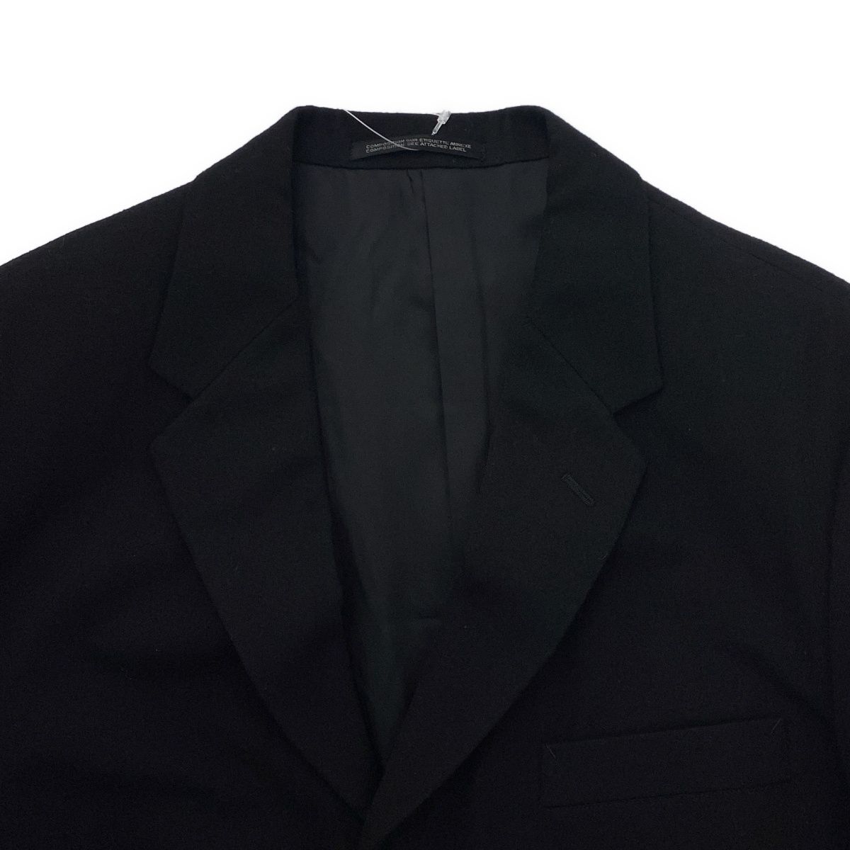 Yohji Yamamoto COSTUME D'HOMME ヨウジヤマモト コスチュームドオム 2002AW ウールフラノ3Bテーラードジャケット HM-J88-153 ブラック 4 Yohji Yamamoto COSTUME D'HOMME ヨウジヤマモト コスチュームドオム
