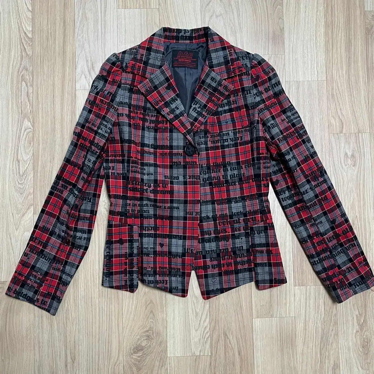 BA-TSU CLUB チェック プリンティング ジャケット ロリータ パンク 平成 レトロ