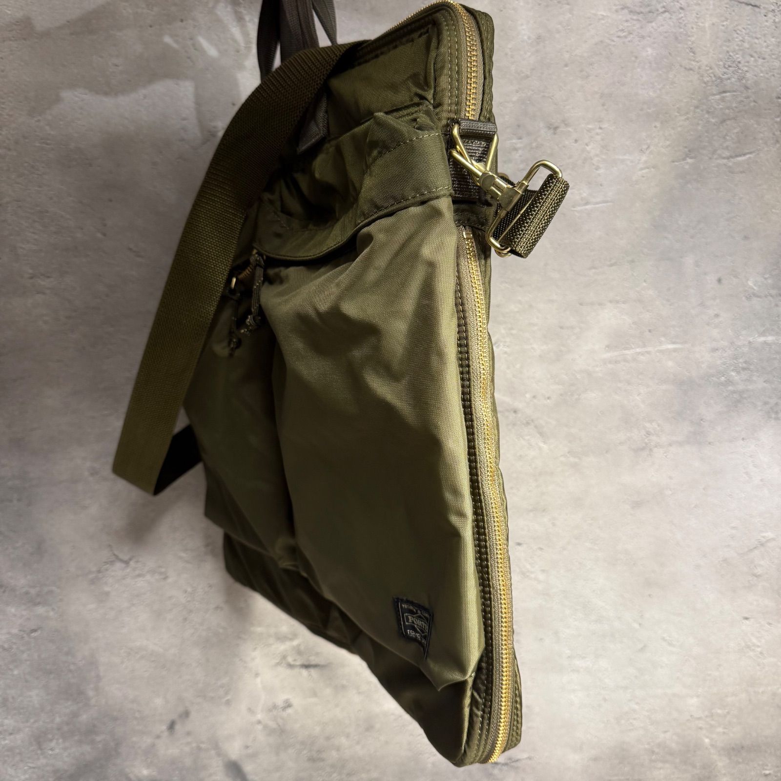 美品】 PORTER / ポーター | フォース 2way ヘルメットバッグ | カーキ