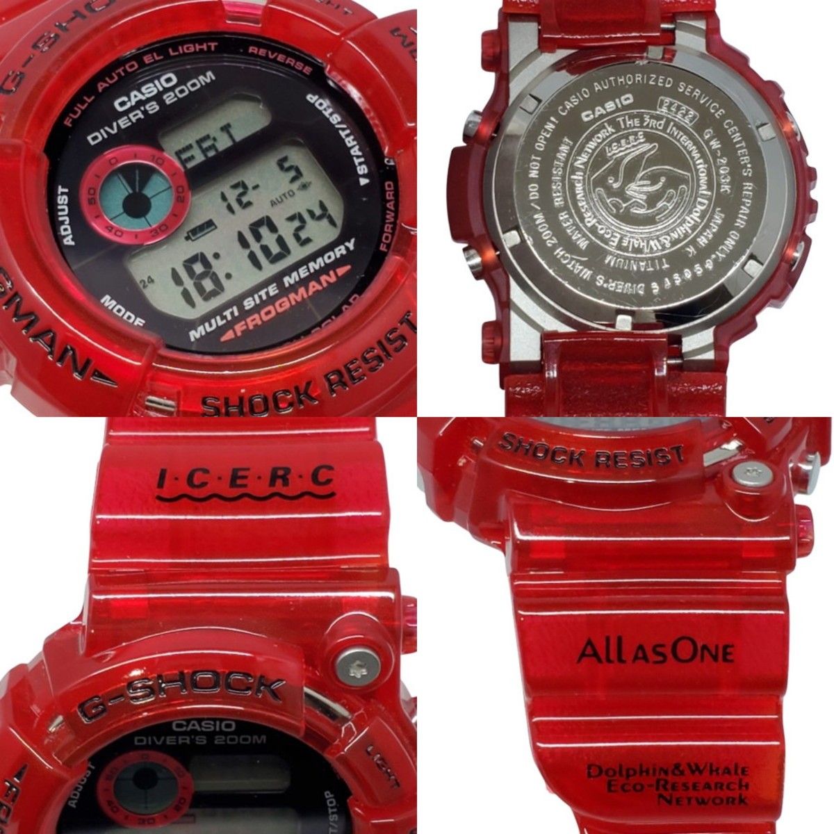 G-SHOCK GW-203K フロッグマン イルクジ限定 赤スケルトン　中古 G-SHOCK GW-203K フロッグマン イルクジ限定 赤スケルトン 中古 G