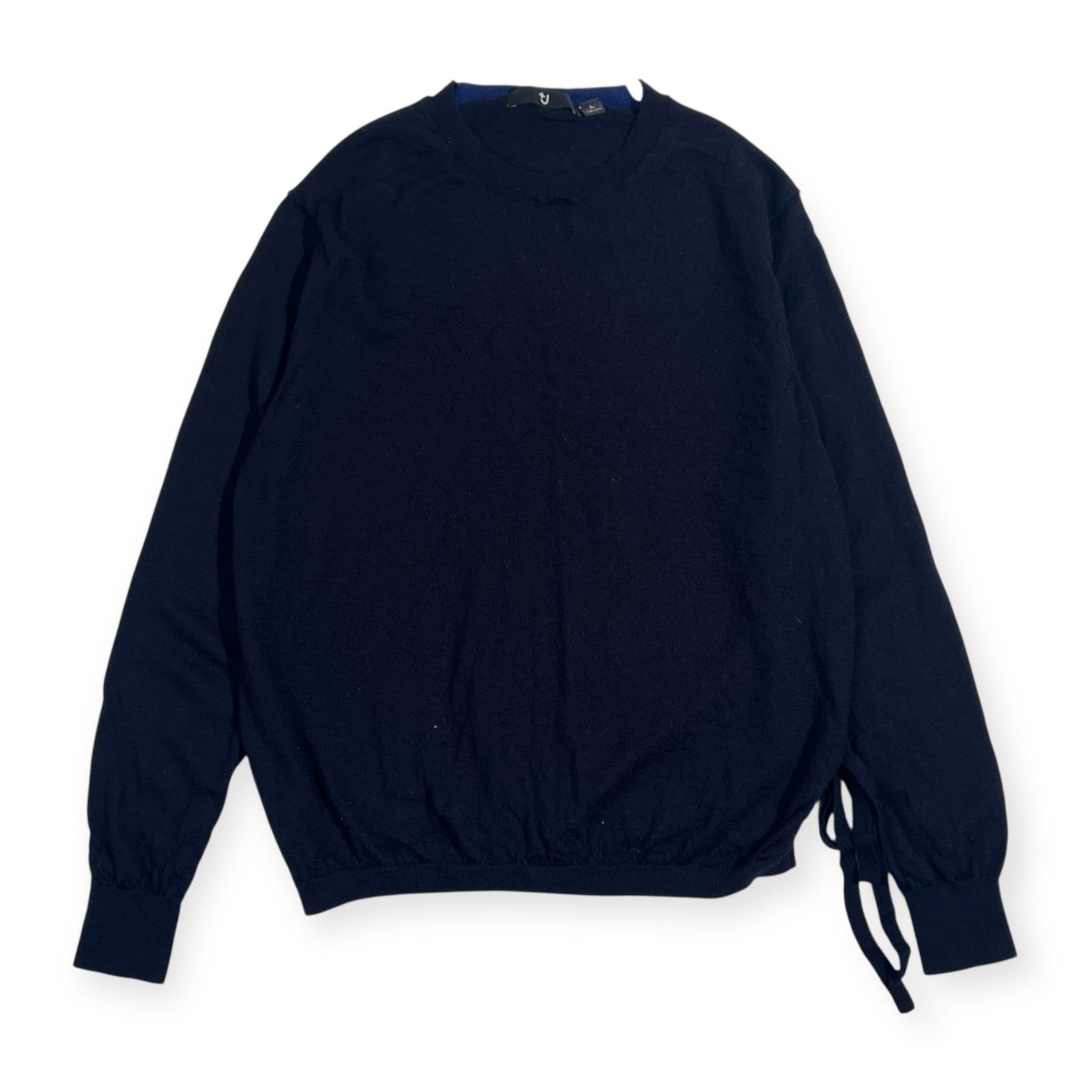 カシミヤ100% UNIQLO ＋J ユニクロ ニット セーター L/ネイビー 