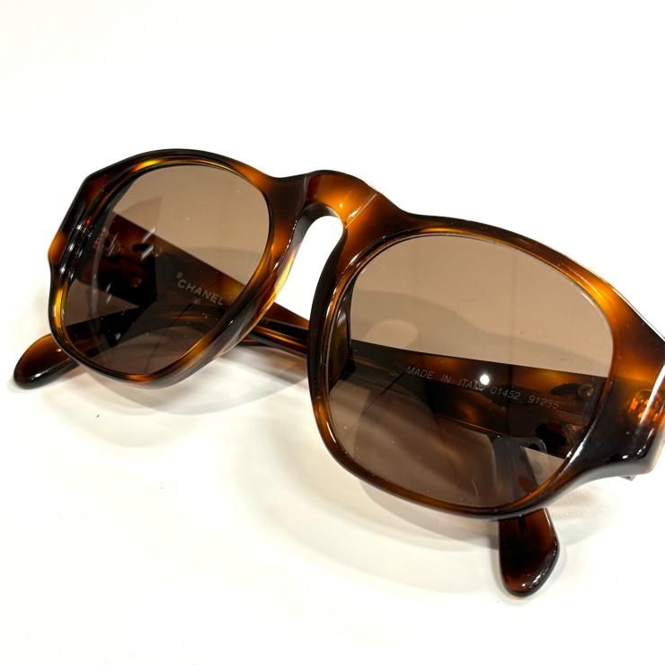 CHANEL ココマーク サングラス べっ甲柄 ブラウン ゴールド 鑑定済み
