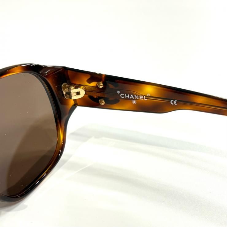 CHANEL ココマーク サングラス べっ甲柄 ブラウン ゴールド 鑑定済み