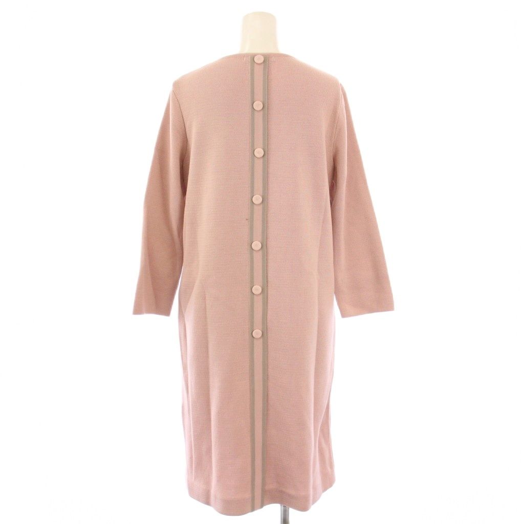 ルネ Rene 22年製 ニットワンピース ひざ丈 長袖 クルーネック