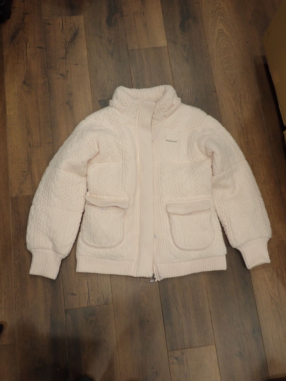 ANDMARY アンドマリー ケーブルニットジャケットセットアップ アイボリー ピンク 品