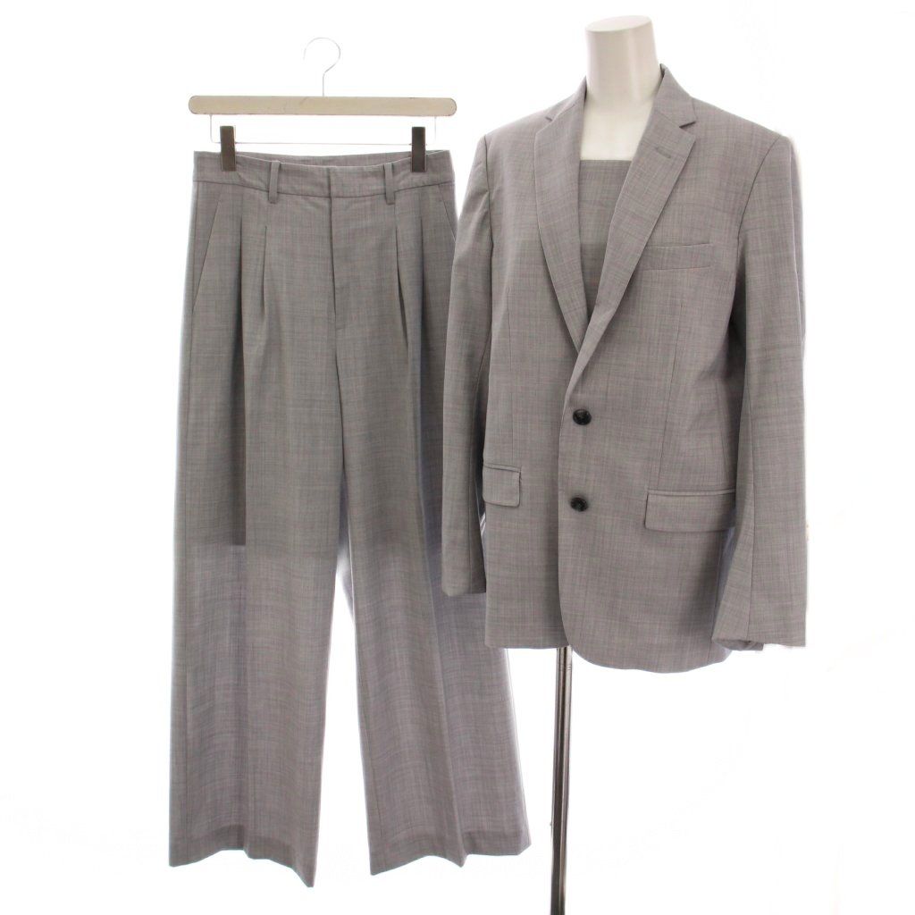 【中古】ハウント スーツ セットアップ 3点セット シングル テーラードジャケット パンツ ビスチェ 38 ライトグレー ハウント HAUNT スーツ セットアップ 上下 3点セット シングル