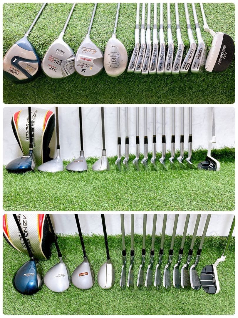 H10 ホンマ　初心者オススメ　ゴルフクラブセット　メンズ　14本 H10 ホンマ 初心者オススメ ゴルフクラブセット メンズ 14本 - メルカリ