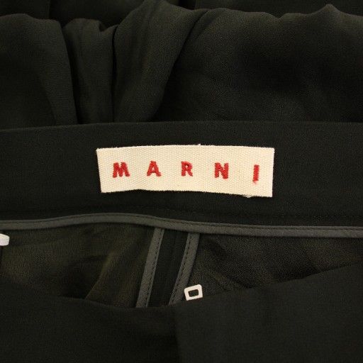 【中古】マルニ MARNI カーゴパンツ スラックス ジップフライ 切替 ワンカラー 38 緑 グリーン /BB レディース マルニ MARNI カーゴパンツ スラックス ジップフライ 切替 ワンカラー