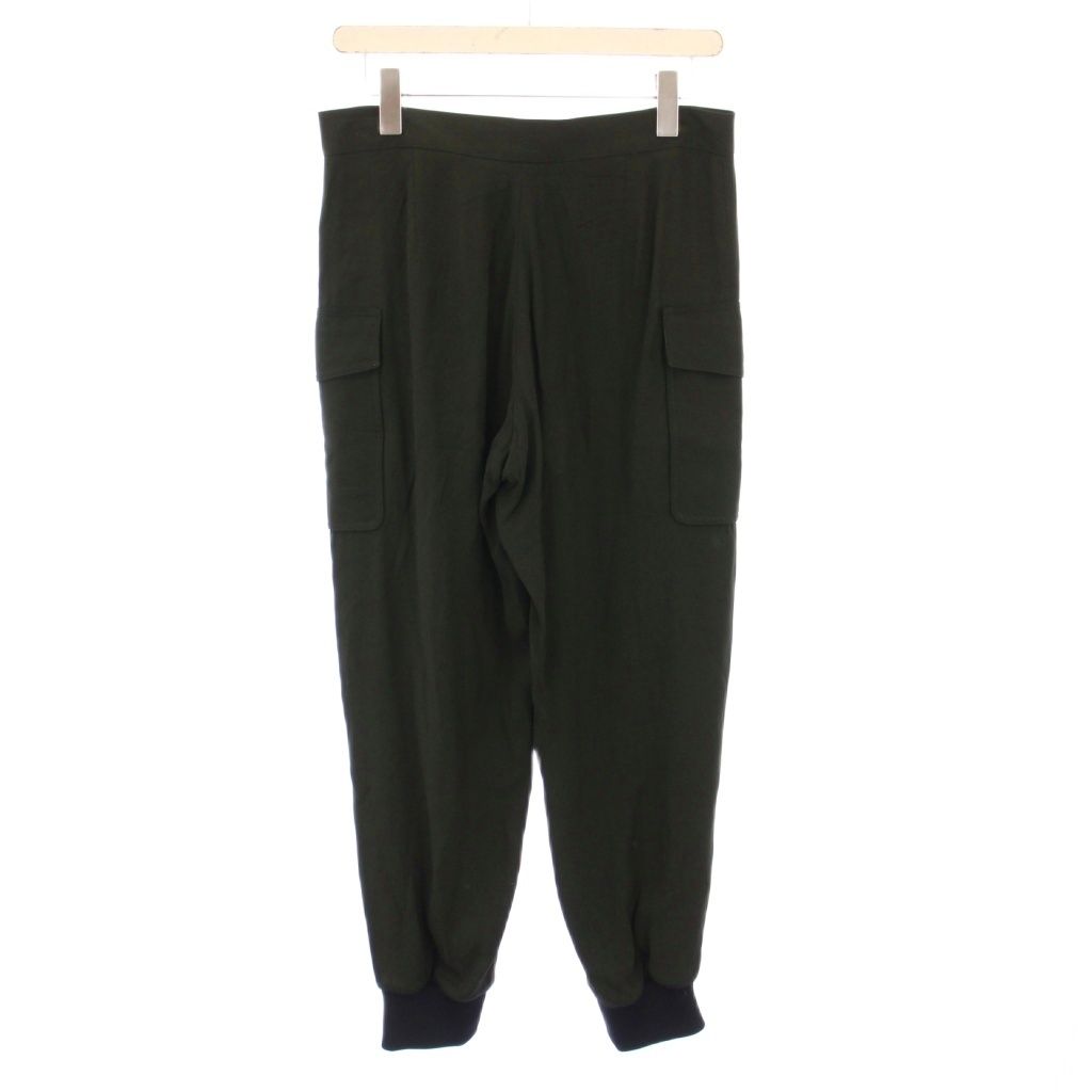 【中古】マルニ MARNI カーゴパンツ スラックス ジップフライ 切替 ワンカラー 38 緑 グリーン /BB レディース マルニ MARNI カーゴパンツ スラックス ジップフライ 切替 ワンカラー