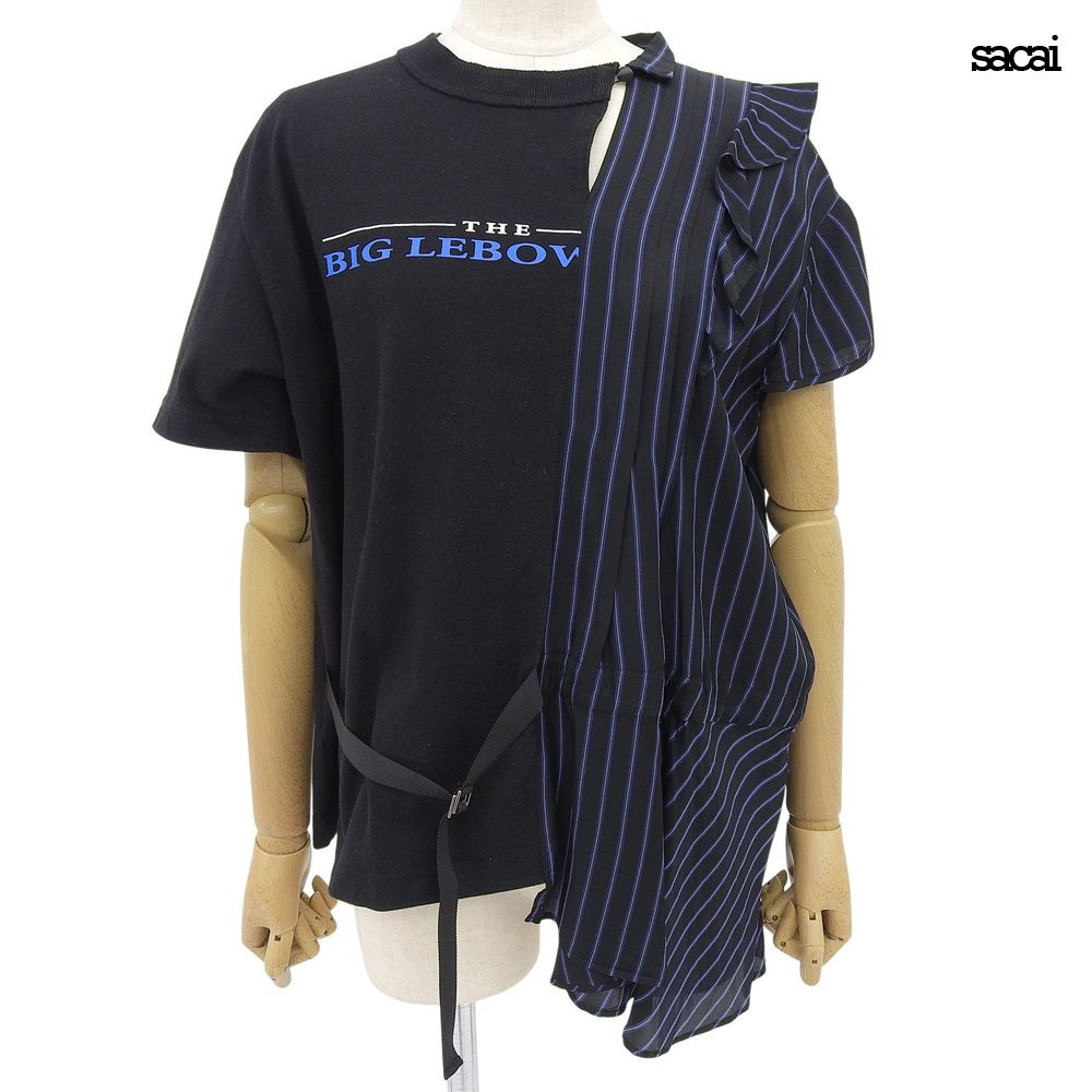 超美品 サカイ Sacai The Big Lebowski ドッキングTシャツ ストライプ