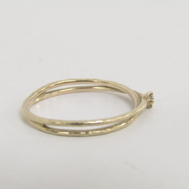 K10 K10 金 ゴールド リング 指輪 約11号 約1g ▽AC25858 金 リング 指輪