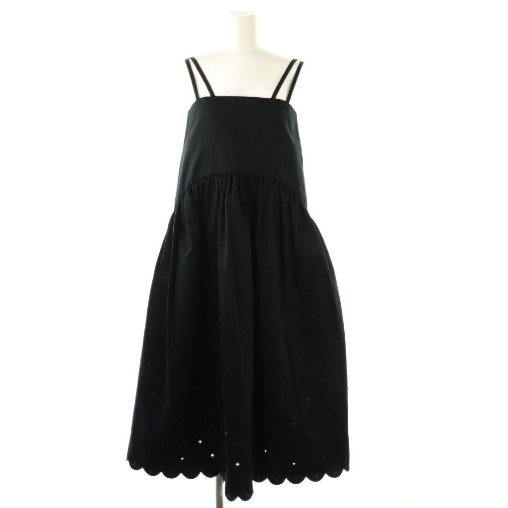 ヨリ yori シロコン サボンワンピース キャミソール ドット ミモレ