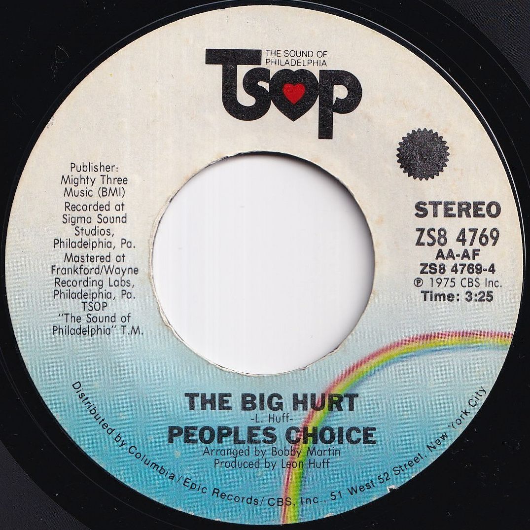 （洋楽）ロック・ソウル・ディスコ・サントラ等　シングルレコード　EP　238枚 People's Choice Do It Any Way You Wanna / The Big Hurt TSOP US ZS8