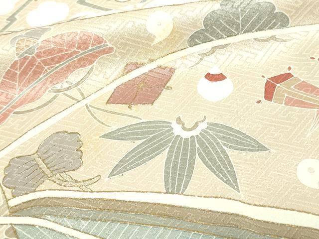 平和屋着物□豪華色留袖 駒刺繍 花唐草文 金彩 正絹 逸品 DAAZ9552sf