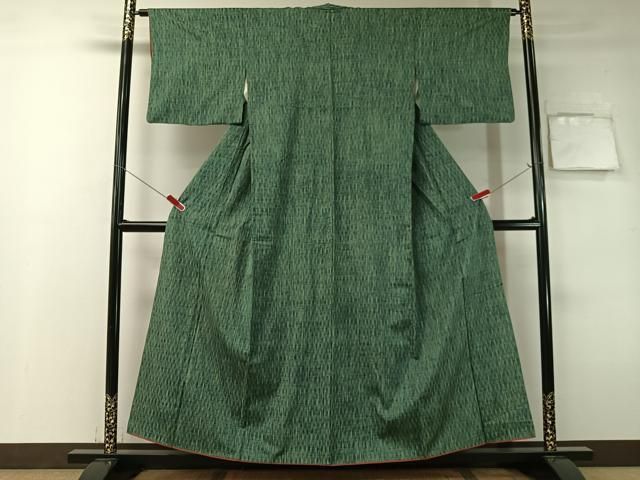 平和屋着物□上質な紬 菱文 正絹 逸品 AABB8947sx