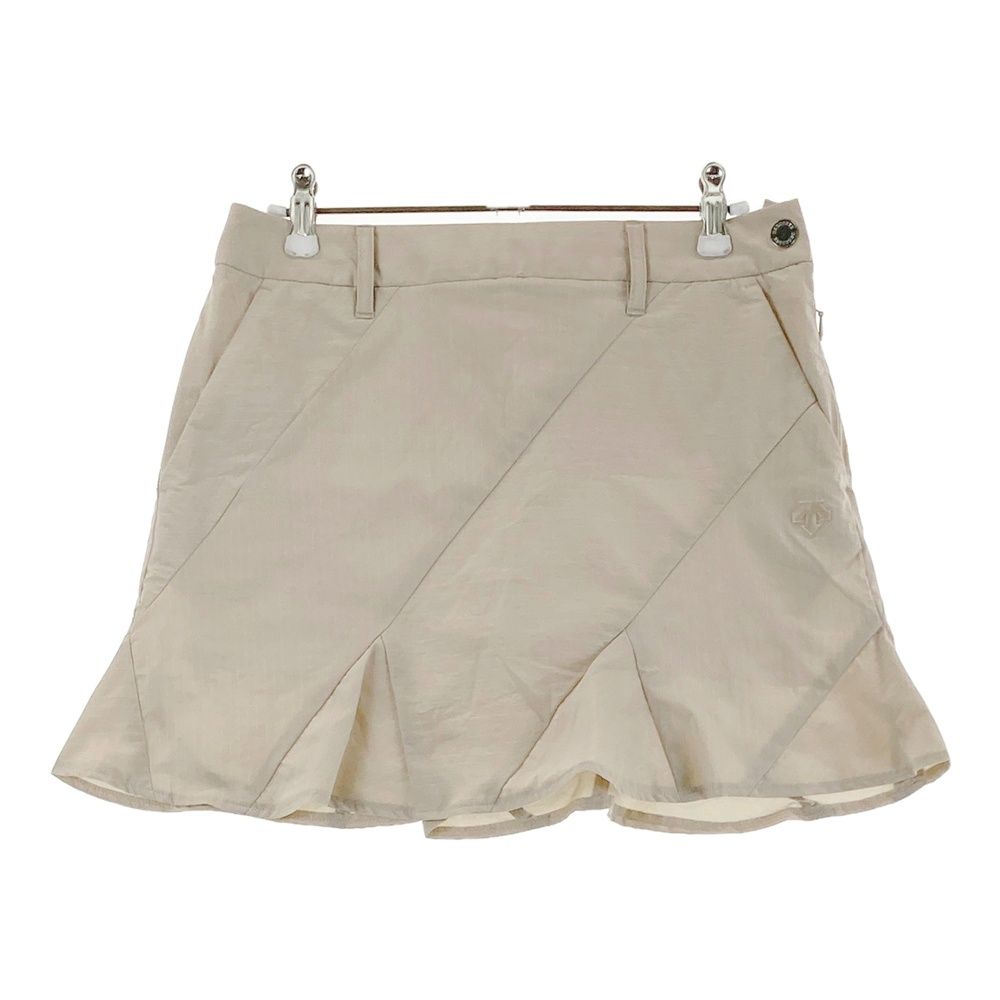 サイズ M GOLF デサントゴルフ インナー付 スカート ベージュ系 ゴルフウェア レディース ストスト