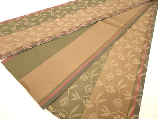 平和屋着物◎六通柄 本袋帯 笹蔓文 金糸 正絹 逸品 DAAZ8160cd - メルカリ