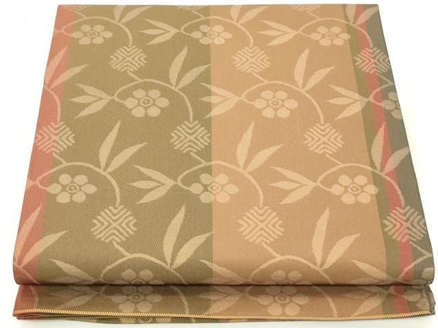 平和屋着物◎六通柄 本袋帯 笹蔓文 金糸 正絹 逸品 DAAZ8160cd - メルカリ