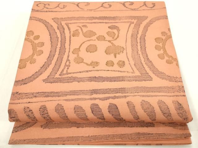 平和屋着物●両面　全通柄袋帯　紬地　絞り　色紙文　正絹　逸品　未使用　CABB0432hy 平和屋着物○全通柄袋帯 紬地 文字文 正絹 逸品 CAAY9892hy 平和