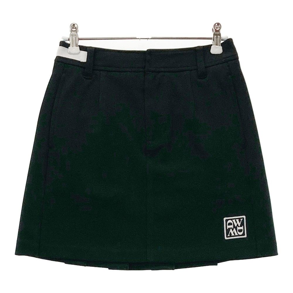 サイズ 1 DANCE WITH DRAGON ダンスウィズドラゴン バックプリーツスカート ネイビー系 ゴルフウェア レディース ストスト