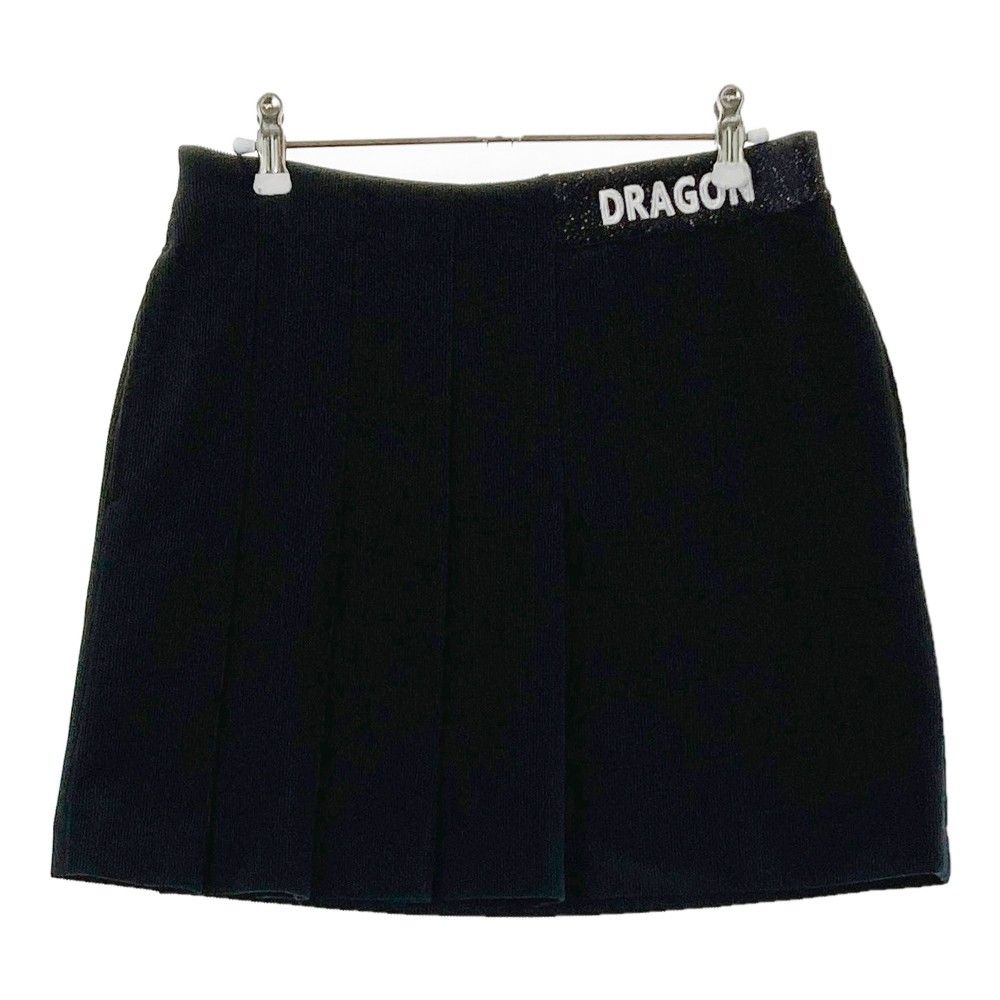 サイズ 3 DANCE WITH DRAGON ダンスウィズドラゴン D 2 400310 プリーツスカート ブラック系 ゴルフウェア レディース ストスト