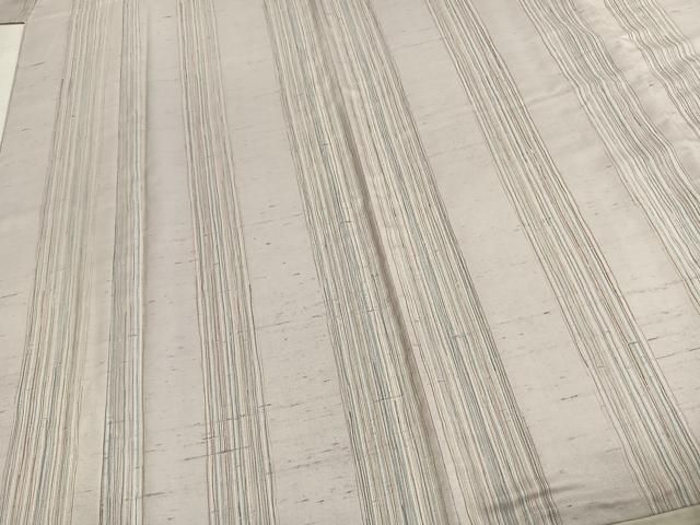 平和屋着物▽石川県指定無形文化財 牛首紬 白山工房 手織り 単衣 間道