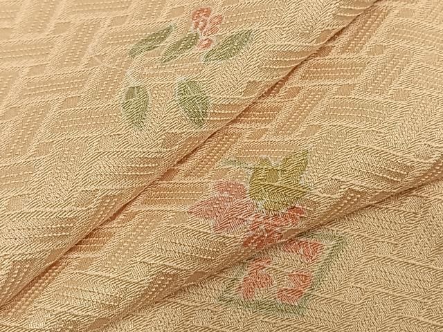平和屋着物▽上質な小紋　単衣　草花文　正絹　逸品　AABD0409fy 平和屋着物▽上質な小紋 単衣 草花文 正絹 逸品 AABD0409fyの通販 by