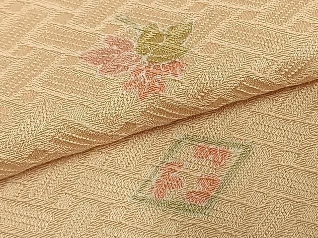 平和屋着物▽上質な小紋　単衣　作家物　散らし文　正絹　逸品　AABC0580fy 平和屋着物▽上質な小紋 単衣 作家物 草花文 正絹 逸品 AABD0380fy