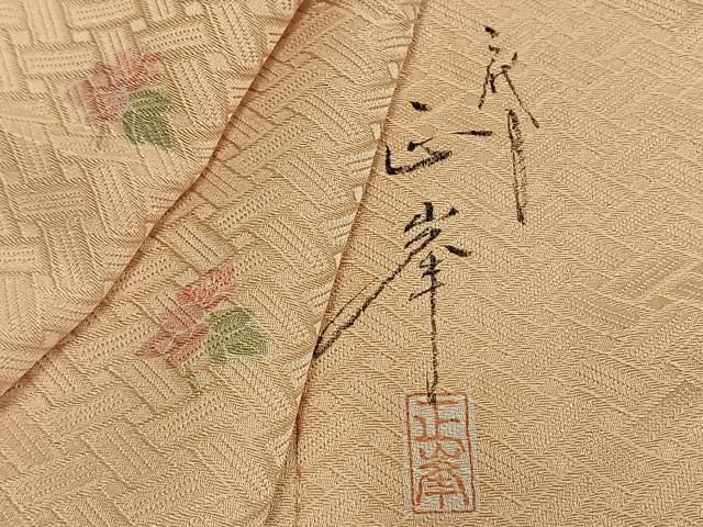 平和屋着物▽上質な小紋　単衣　花唐草文　正絹　逸品　未使用　BAAS8182yc 平和屋着物▽上質な小紋 単衣 作家物 草花文 正絹 逸品 AABD0380fy