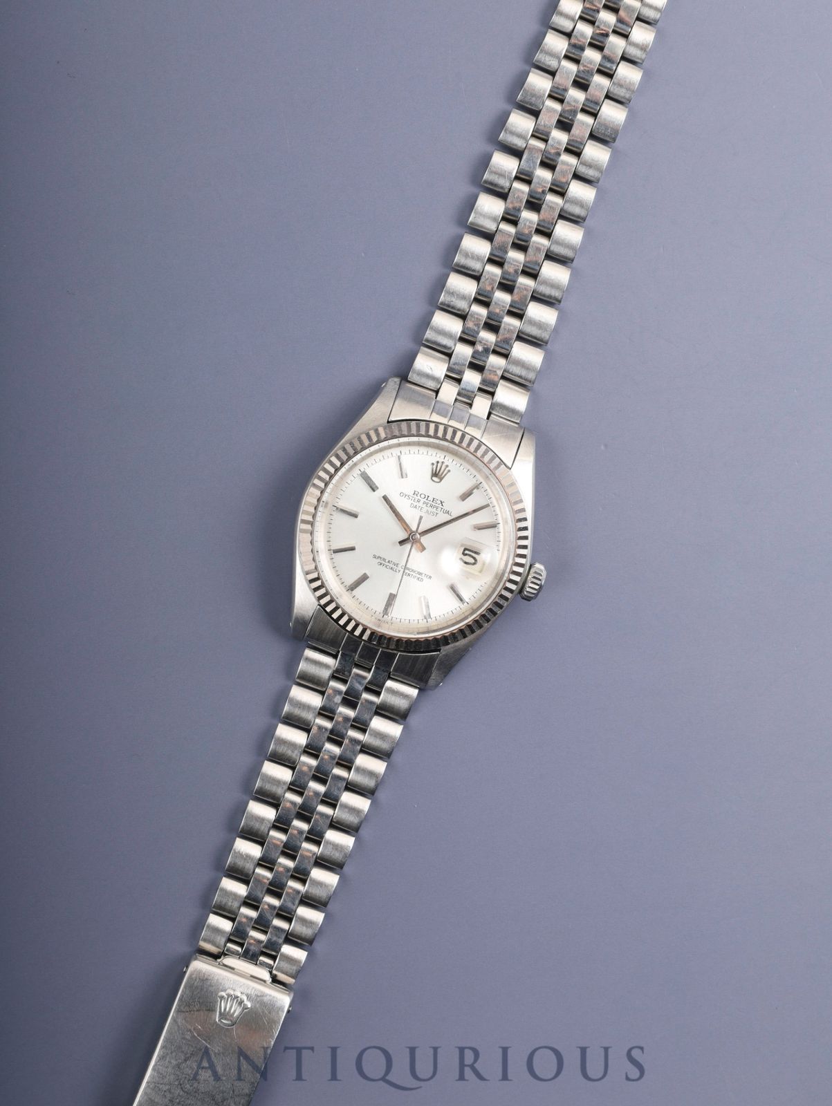 ロレックス デイトジャスト 1601 自動巻き Cal.1570 SS/WG SS シルバー