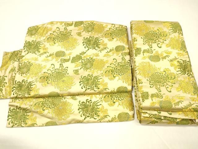 平和屋着物 アンティーク 大正ロマン つけ帯 乱菊 金糸 正絹 cm