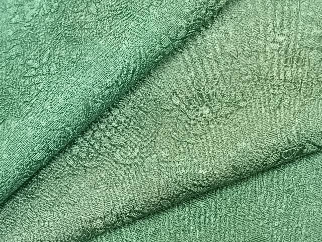 平和屋着物▽墨流しの第一人者 薗部正典 小紋 単衣 草花文 暈し染め