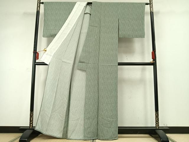 平和屋着物▽上質な小紋　単衣　変わり縞　正絹　逸品　未使用　AABD0423fy 平和屋着物▽上質な小紋 単衣 変わり縞 正絹 逸品 未使用 AABD0423fy