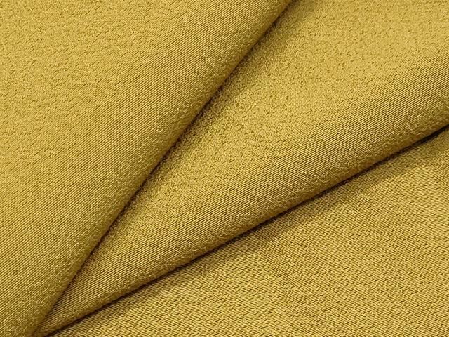 平和屋着物 上質な色無地 山吹茶色 さが美扱い 正絹 gh