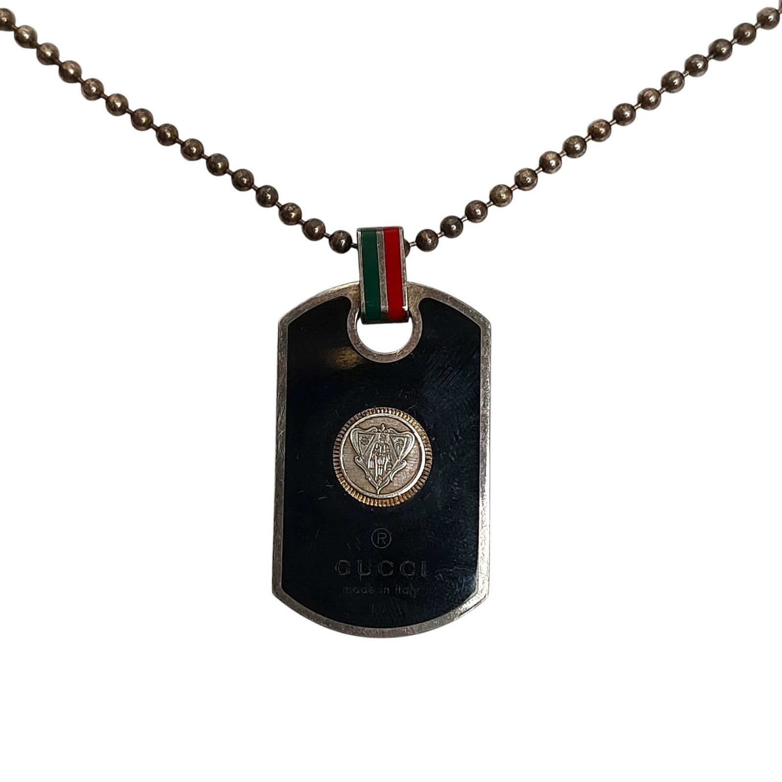 GUCCI グッチ シェリーライン ドッグタグ ネックレス 2500 804365477 