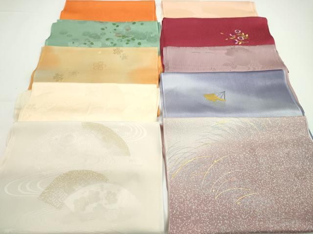 平和屋着物★和装小物　上質な帯揚げ　10枚セット　逸品　CAAM3189xi 平和屋着物☆和装小物 帯揚げ10枚セット 正絹 逸品 CABA9249ju