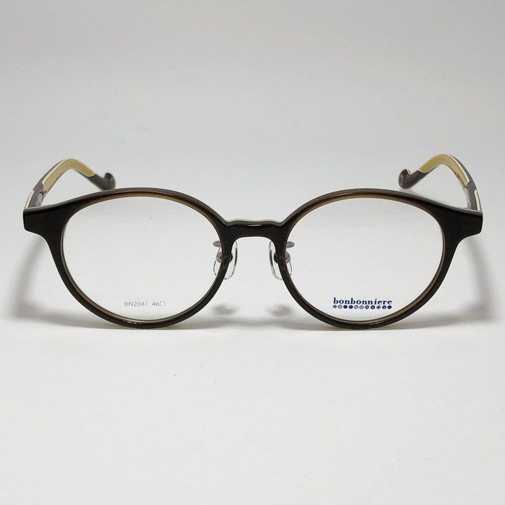 BONBONNIERE ボンボニエール AMIPARIS アミパリ 日本製 JAPAN 子供用メガネ ジュニア 眼鏡 メガネ フレーム サングラス BN2041-11-46 度付可 ブラウン リビジョン製レンズでお好きなサングラス作成可能 BONBONNIERE ボンボニエール AMIPARIS アミパリ 日本製 JAPAN 子供用
