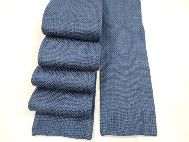 平和屋着物 男性 本場筑前博多織 角帯 濃藍色 正絹 cm