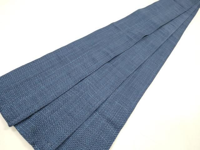 平和屋着物●男性　本場筑前博多織　角帯　濃藍色　正絹　逸品　DABA0410cm 平和屋着物○男性 本場筑前博多織 角帯 濃藍色 正絹 逸品 DABA0410cm