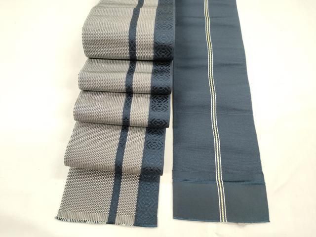 平和屋着物 男性 本場筑前博多織 角帯 献上 証紙付き 正絹 cm
