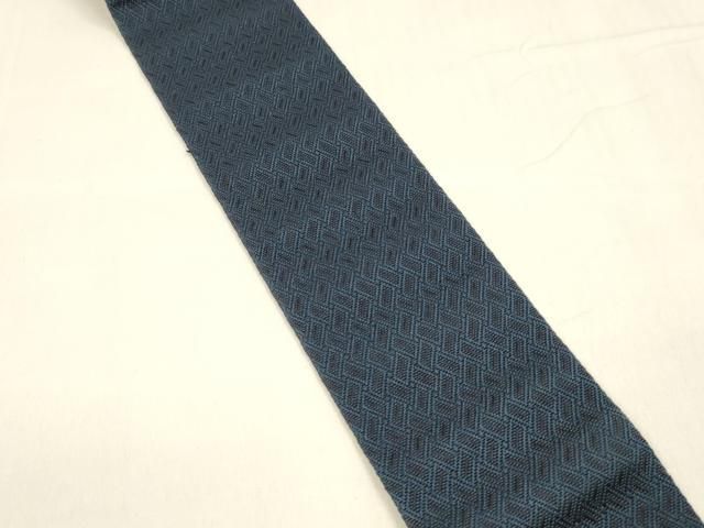 平和屋着物○男性 本場筑前博多織 両面 角帯 寺嶋織物謹製 檜垣文 証紙
