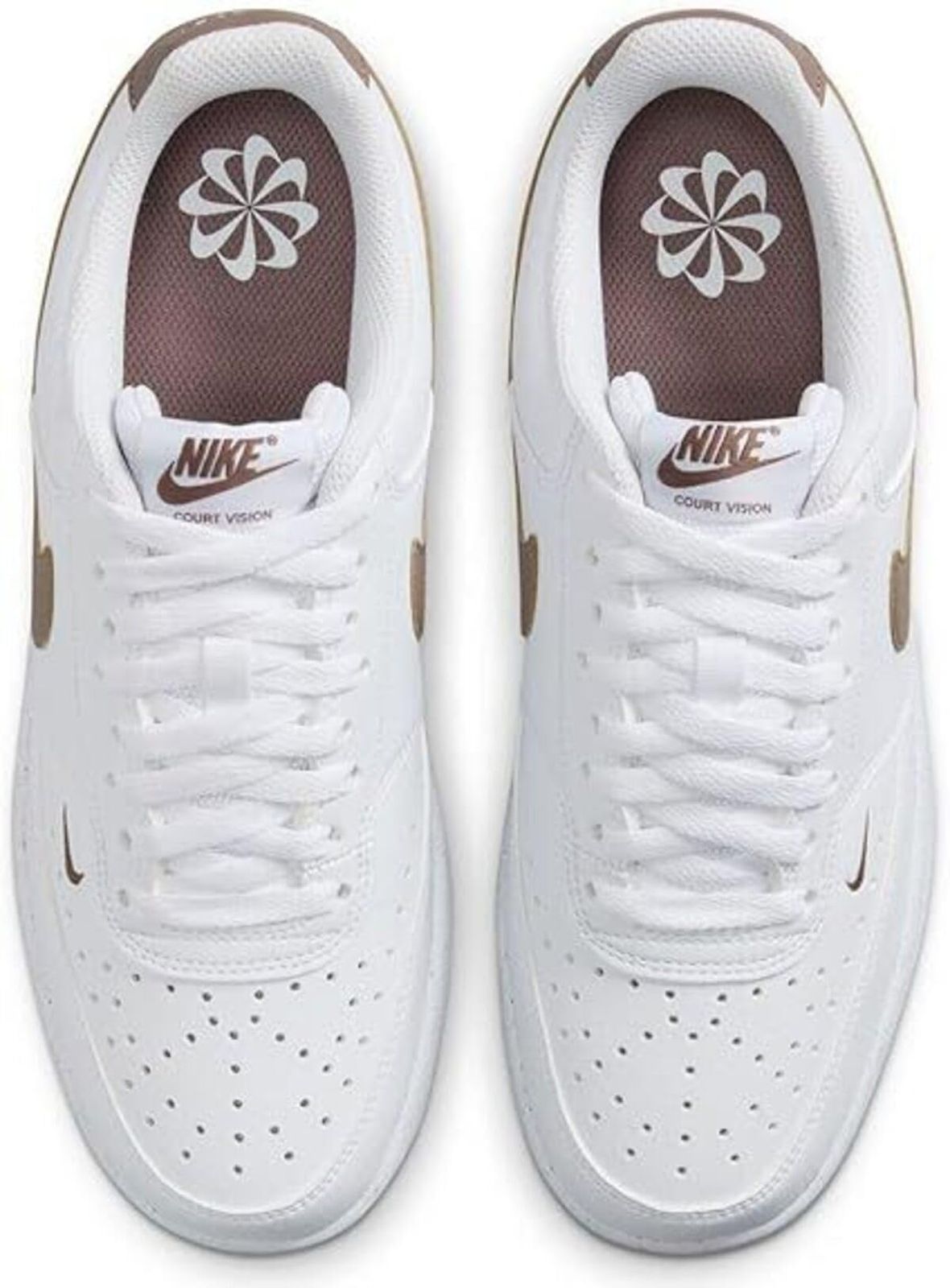  ナイキ コート ビジョン ロー NN W COURT VISION LO ホワイト ブラウン FV 9952-103 25.0 cm その他 靴