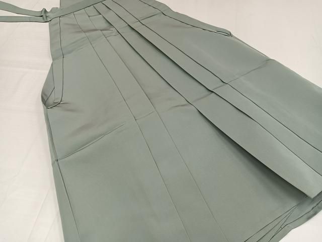 平和屋着物 男性 馬乗り袴 色無地 深川鼠色 正絹 ph