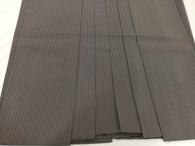 平和屋着物○男性 行灯袴 十五代目 馬下助左衛門 縞 正絹 逸品