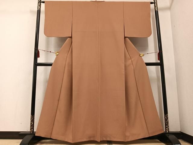 平和屋着物 洗える最 着物 英 はなぶさ謹製 色無地 焦香色 ph