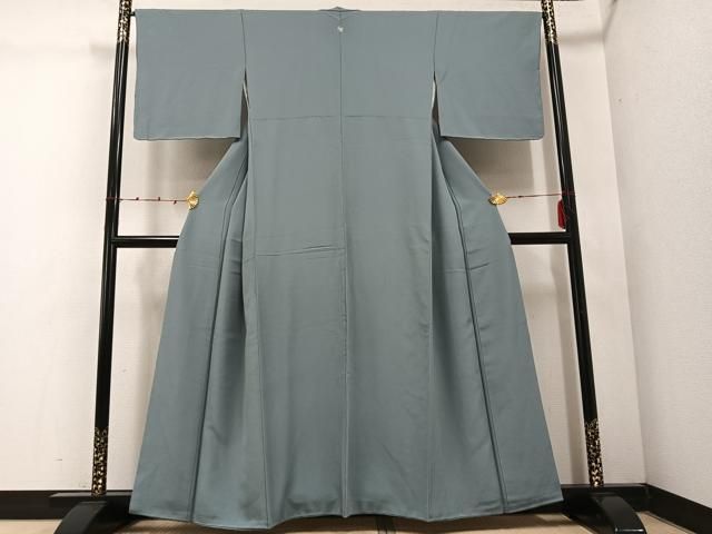 平和屋着物 上質な色無地 利休鼠色 正絹 ph